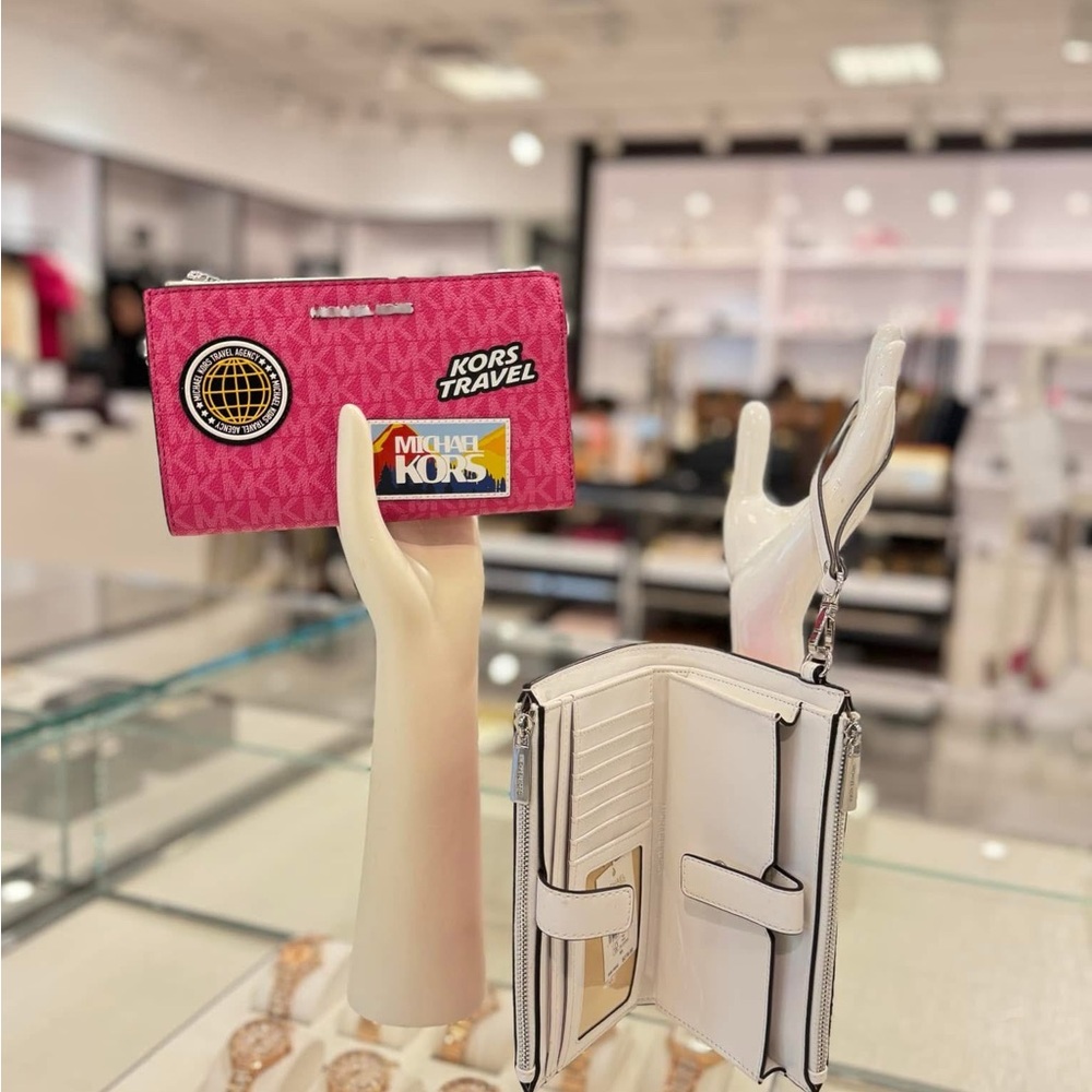 Michael Kors Dragonfruit Double Zipper Wallet